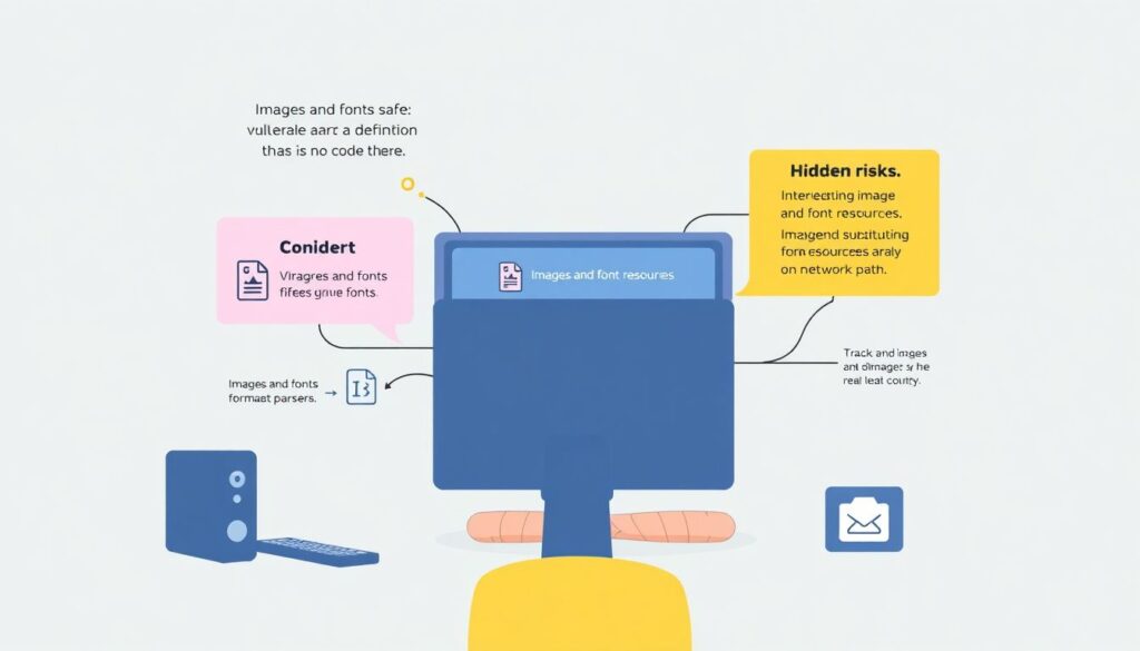 Стандарты для безопасной загрузки шрифтов и графики - иллюстрация
